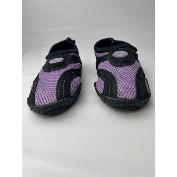 Purple Black Mesh Water Shoes Size 3 Adjustable Heel Cord Y2K Gorpcore Outdoor - Picture 2 of 10